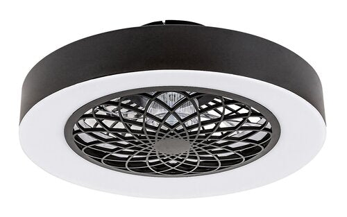 Plafoniera cu ventilator Adonias, negru, 1600lm, LED 35W, 3000-6000K, Rabalux 5419