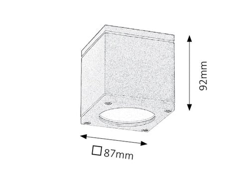 Plafoniera exterior Akron, antracit, 1XGU10, D.8,7cm, IP54, Rabalux, 8149
