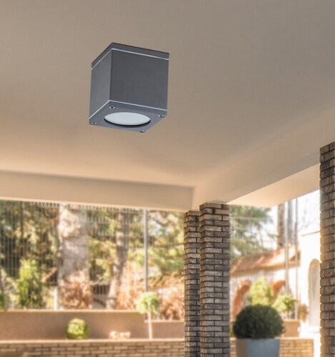 Plafoniera exterior Akron, antracit, 1XGU10, D.8,7cm, IP54, Rabalux, 8149