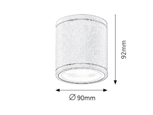 Plafoniera exterior Akron, antracit, 1XGU10, D.9cm, IP54, Rabalux, 8150