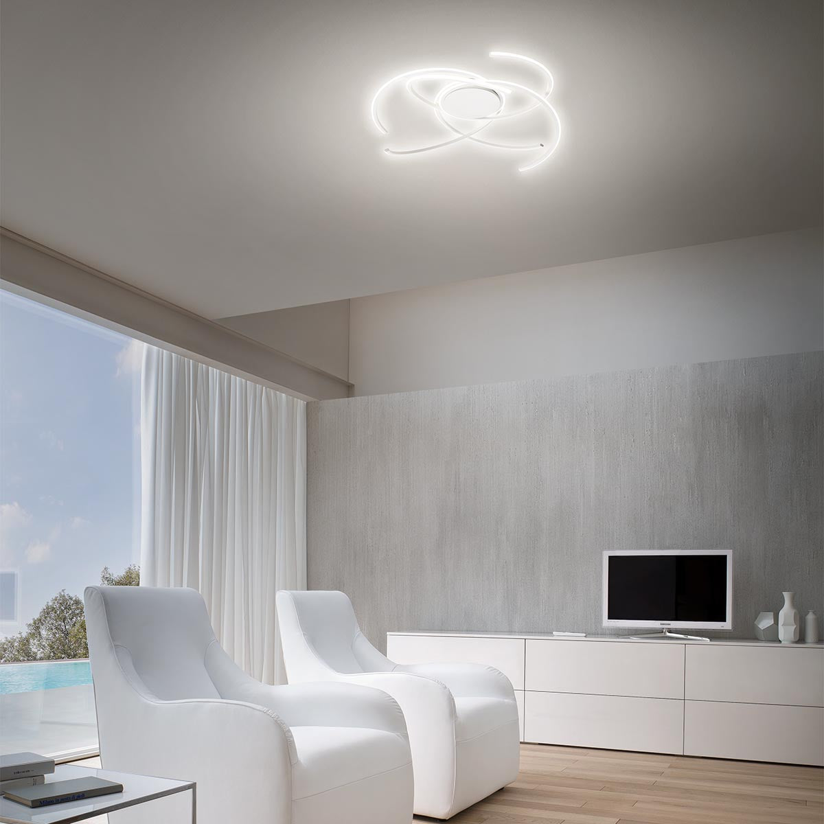 Plafoniera LED Alien, 62W, 7538 lm, 3000K, IP20, Redo, 01-1801