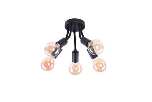 Plafoniera Almus, negru, 5xE27, IP20, Rabalux, 6809