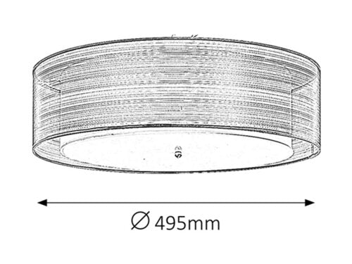 Plafoniera Anastasia, crom, 3xE14, D.49,5cm, IP20, Rabalux, 2634