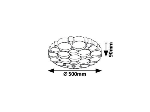 Plafoniera LED Andela, argintiu, 48W, 2956lm, 4000K, IP20, Rabalux, 6039