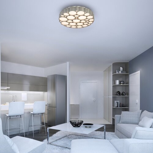 Plafoniera LED Andela, argintiu, 48W, 2956lm, 4000K, IP20, Rabalux, 6039