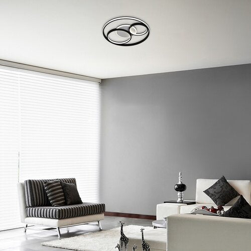 Plafoniera LED Aquila, negru, 50W, 2300lm, 3000-6000K, IP20, Rabalux, 3335