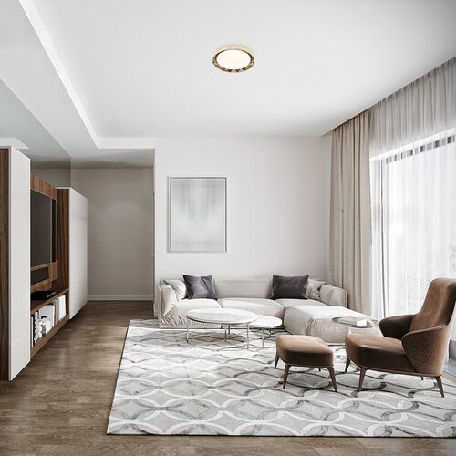 Plafoniera LED Arcadia, gri, 48W, 3360lm, 3000K, IP20, Rabalux, 3482