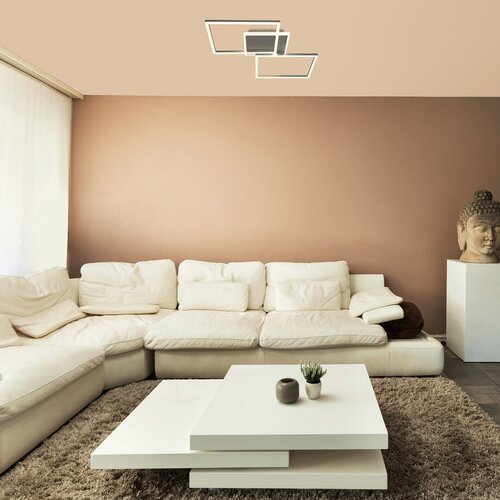 Plafoniera LED Athelstan, argintiu/aluminiu slefuit, 40W, 2900lm, 4000K, IP20, Rabalux, 71014