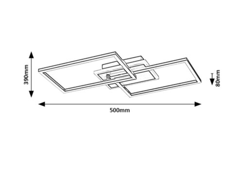 Plafoniera LED Athelstan, argintiu/aluminiu slefuit, 40W, 2900lm, 4000K, IP20, Rabalux, 71014