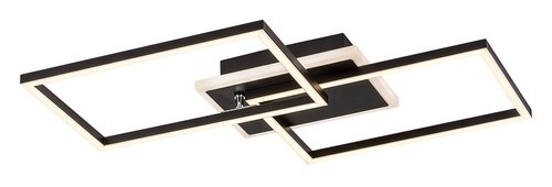 Plafoniera LED Athelstan, negru mat, 40W, 2050lm, 3000K, IP20, Rabalux, 71013