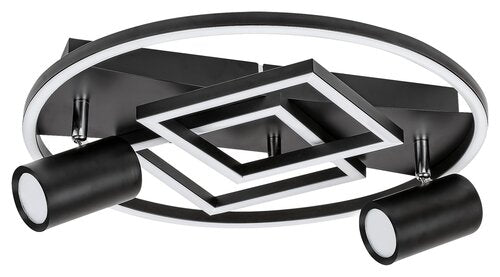 Plafoniera LED Aztec, negru mat, 40W, 2000lm, 4000K, IP20, Rabalux, 6905