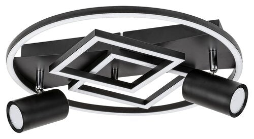 Plafoniera LED Aztec, negru mat, 40W, 2000lm, 4000K, IP20, Rabalux, 6905