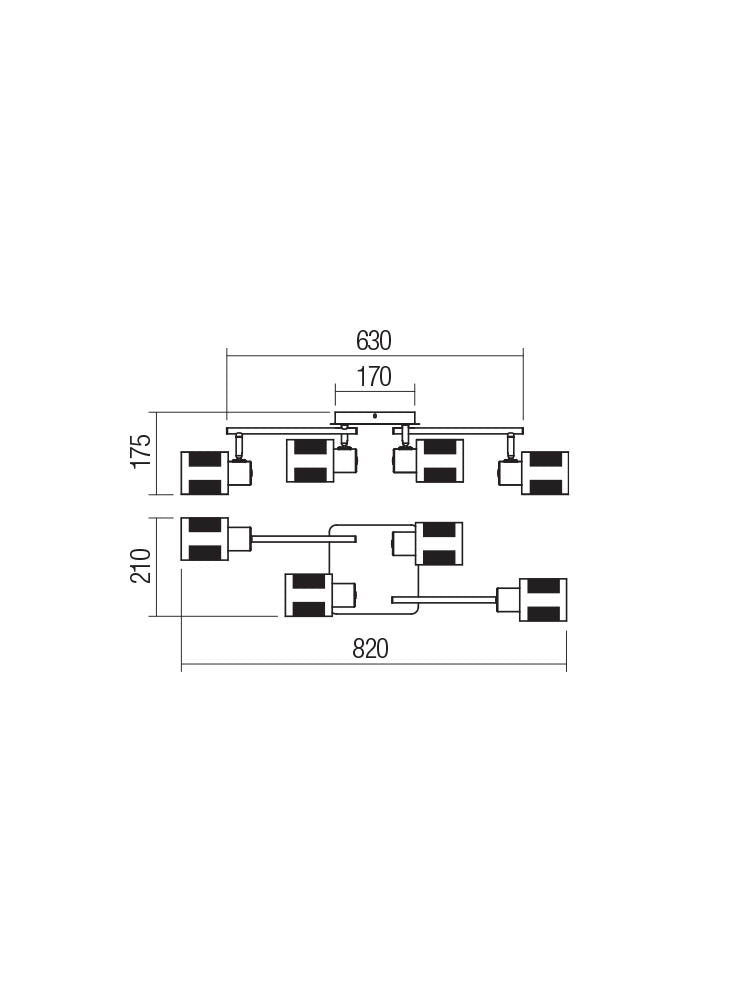 Plafoniera Basket, 4 x E27, IP20, Smarter, 04-522