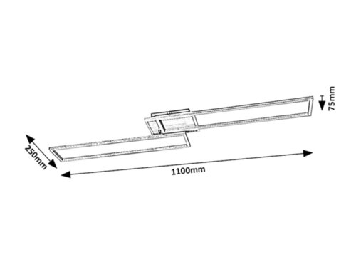 Plafoniera LED Benedick, argintiu/aluminiu slefuit, 40W, 3050lm, 2700-6500K, IP20, Rabalux, 71015