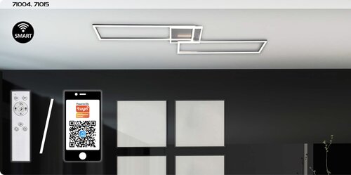 Plafoniera LED Benedick, argintiu/aluminiu slefuit, 40W, 3050lm, 2700-6500K, IP20, Rabalux, 71015