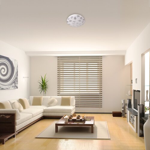 Plafoniera LED Benita, cu model alb, 24W, 1200lm, 3000K, IP20, Rabalux, 3076