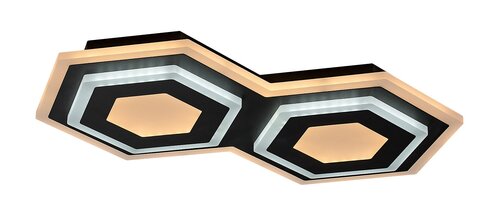 Plafoniera LED Bitsi, negru, 44W, 1600lm, 3000K+6000K, IP20, Rabalux, 71114