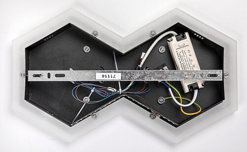 Plafoniera LED Bitsi, negru, 44W, 1600lm, 3000K+6000K, IP20, Rabalux, 71114