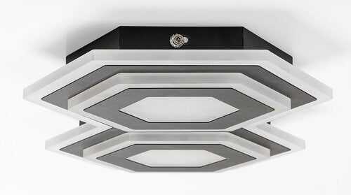 Plafoniera LED Bitsi, negru, 44W, 1600lm, 3000K+6000K, IP20, Rabalux, 71114