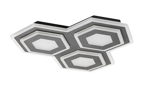 Plafoniera LED Bitsi, negru, 72W, 3200lm, 3000K+6000K, IP20, Rabalux, 71115