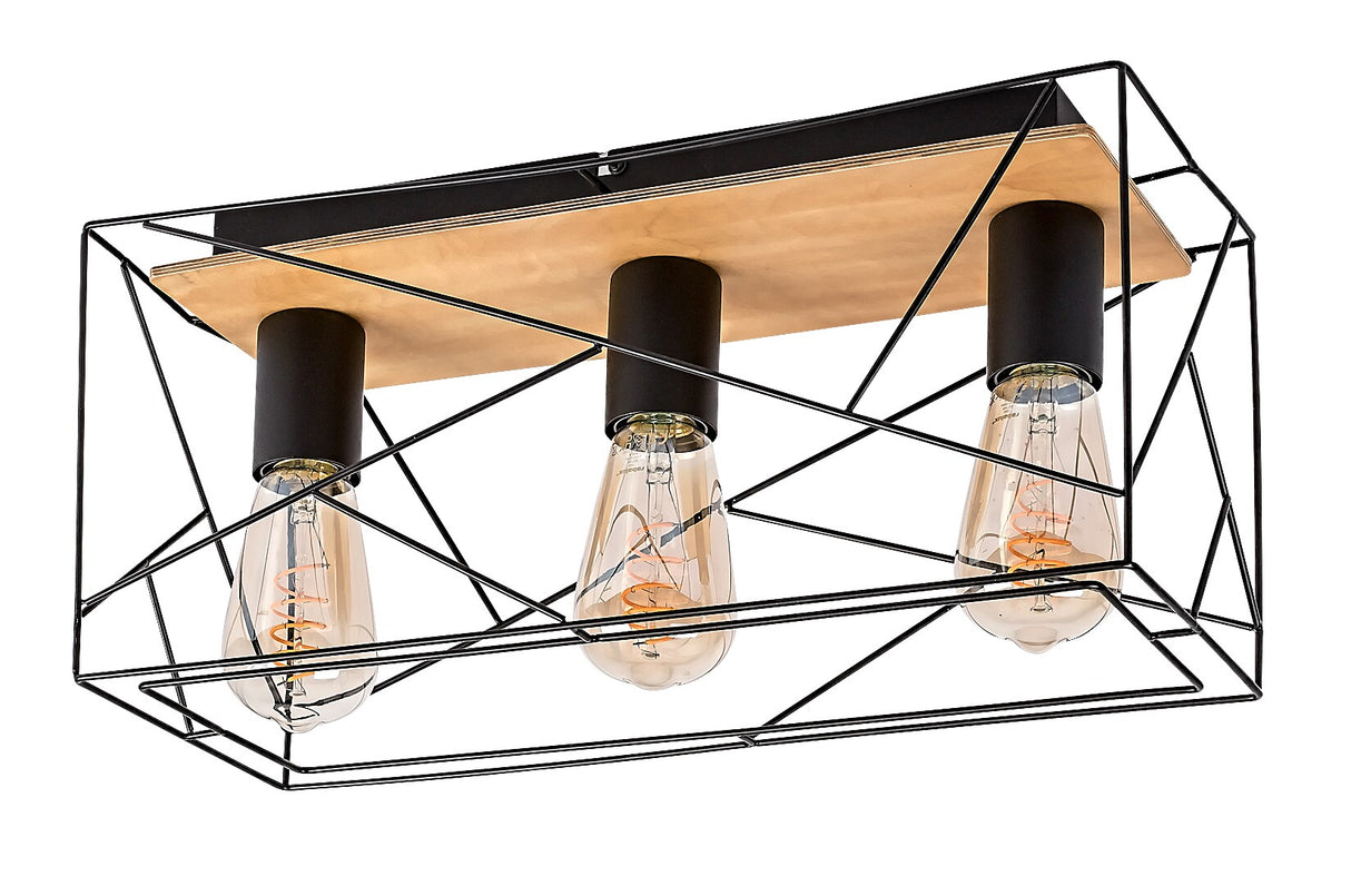 Plafoniera Boire, negru, 3xE27, IP20, Rabalux, 71023