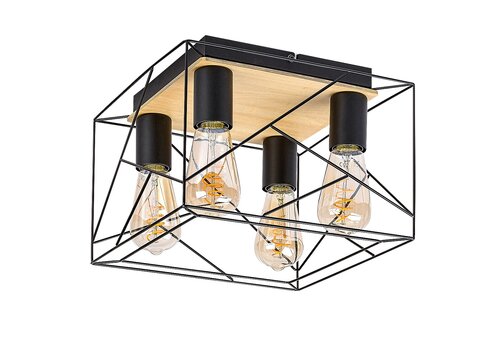 Plafoniera Boire, negru, 4xE27, IP20, Rabalux, 71024