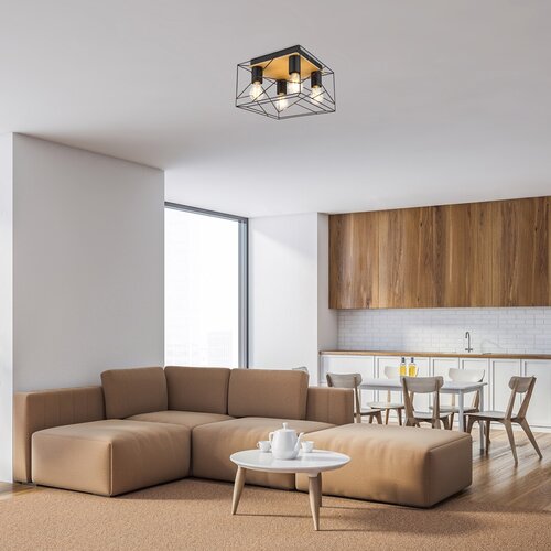 Plafoniera Boire, negru, 4xE27, IP20, Rabalux, 71024