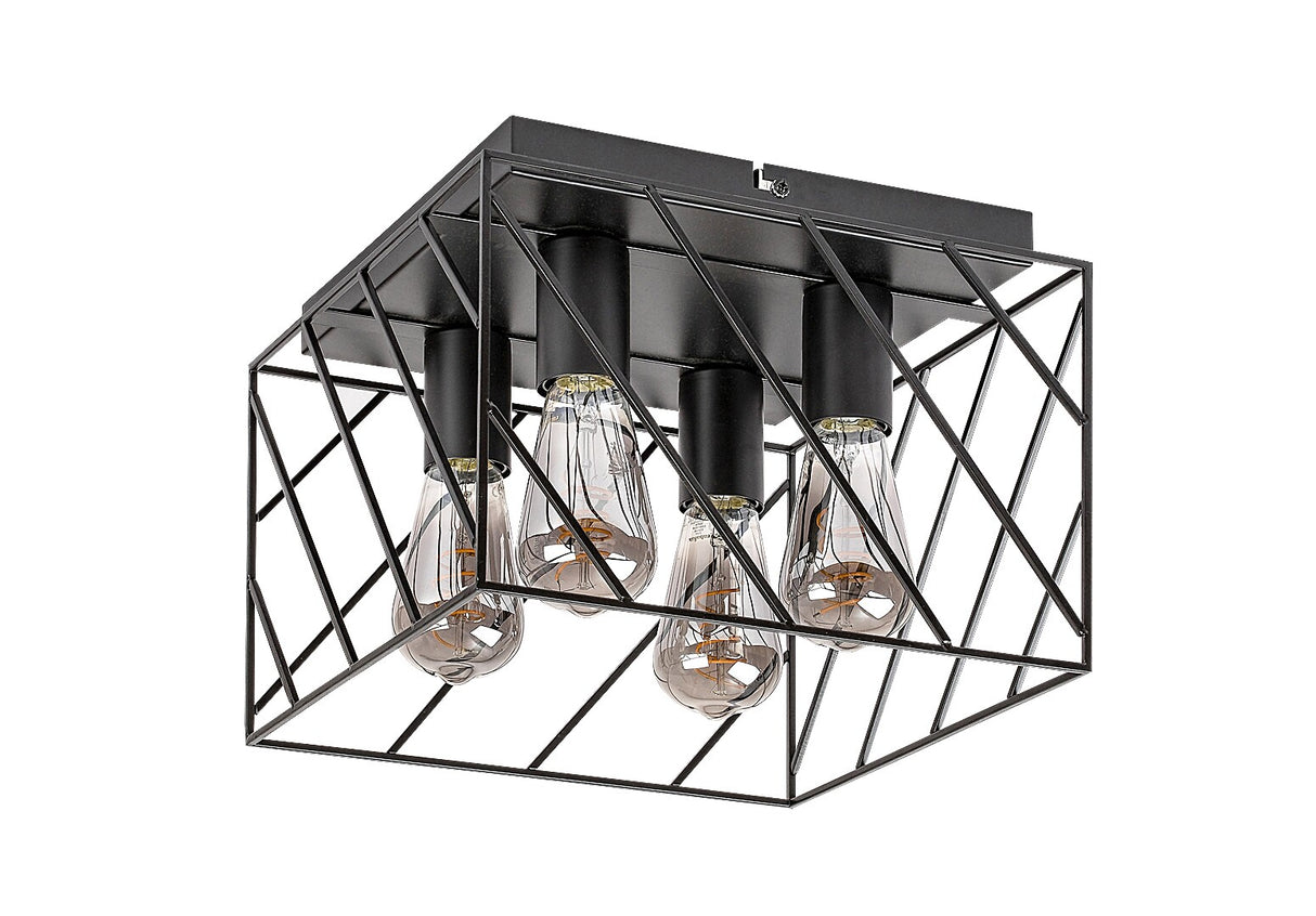 Plafoniera Boroo, negru mat, 4xE27, IP20, Rabalux, 71027