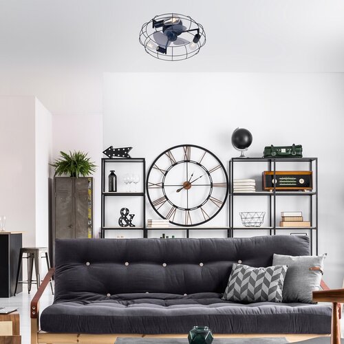 Plafoniera Cadmus cu ventilator, negru, 3xE27, IP20, Rabalux, 71043