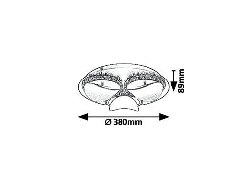 Plafoniera LED Capriana, maro metalizat, 18W, 720lm, 4000K, IP20, Rabalux, 5050