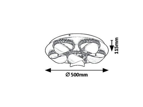 Plafoniera LED Capriana, maro metalizat, 36W, 1440lm, 4000K, IP20, Rabalux, 5051