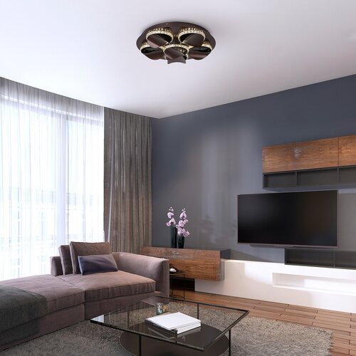 Plafoniera LED Capriana, maro metalizat, 36W, 1440lm, 4000K, IP20, Rabalux, 5051