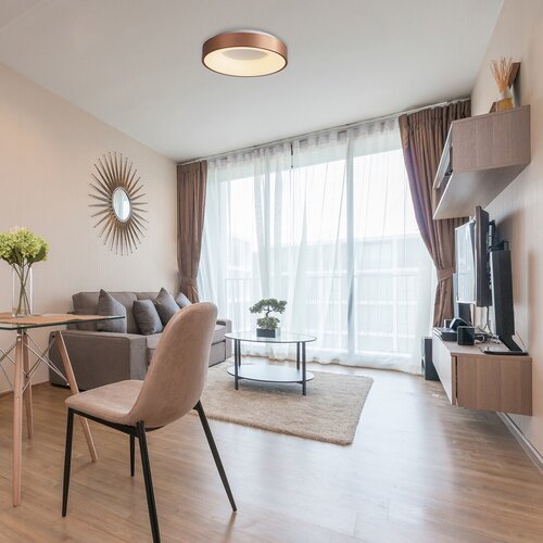 Plafoniera LED Carmella, auriu, 30W, 1950lm, 4000K, IP20, Rabalux, 5052