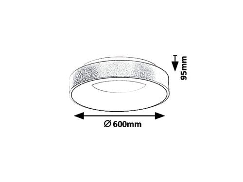 Plafoniera LED Carmella, auriu, 50W, 3400lm, 4000K, IP20, Rabalux, 5053