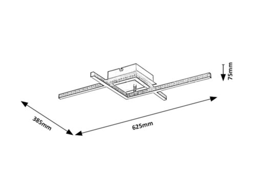 Plafoniera LED Casimir, negru mat, 23W, 1250lm, 4000K, IP20, Rabalux, 5267