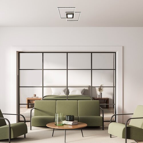 Plafoniera LED Casimir, negru mat, 40W, 2000lm, 4000K, IP20, Rabalux, 5269