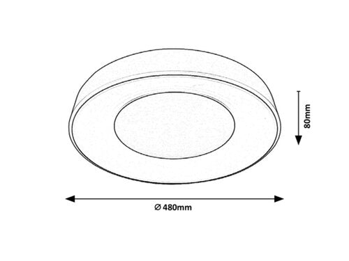 Plafoniera LED Ceilo, alb, 38W, 3200lm, 3000-6500K, IP20, Rabalux, 3083