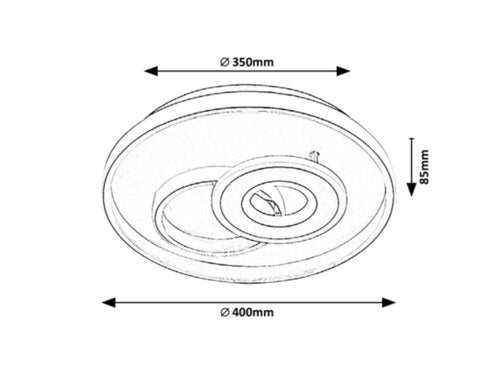 Plafoniera LED Celinda, crom, 40W, 2000lm, 4000K, IP20, Rabalux, 5230