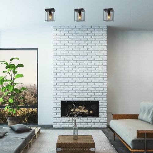 Plafoniera Chadwick, negru, 1xE27, IP20, Rabalux, 71031