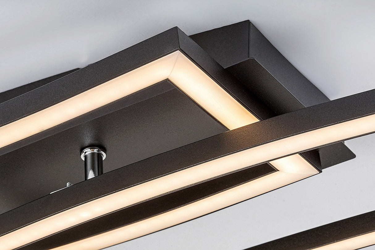 Plafoniera LED Cirilla, negru, 40W, 3180lm, 3000K, IP20, Rabalux, 71005