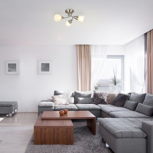 Plafoniera Connor, crom satin, 3xE14, IP20, Rabalux, 5690