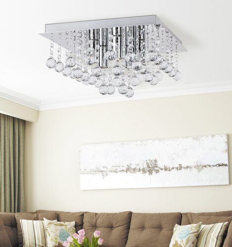 Plafoniera Corinna, crom, 5xE14, IP20, Rabalux, 2618