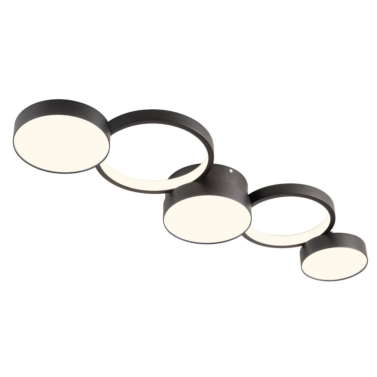 Plafoniera LED Cronos, negru mat, 65W, 9393 lm, 3000K, IP20, Redo, 01-2541