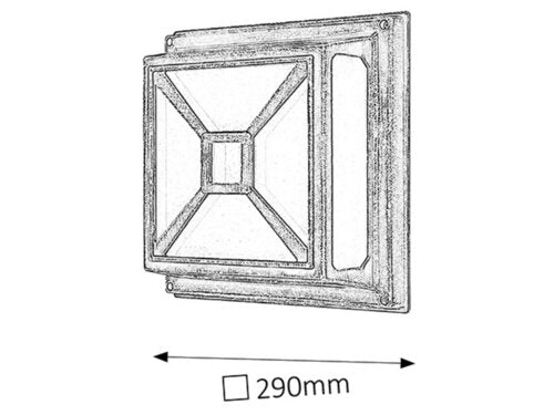 Plafoniera exterior Darius, auriu antic, 2XE27, D.29cm, IP54, Rabalux, 8190