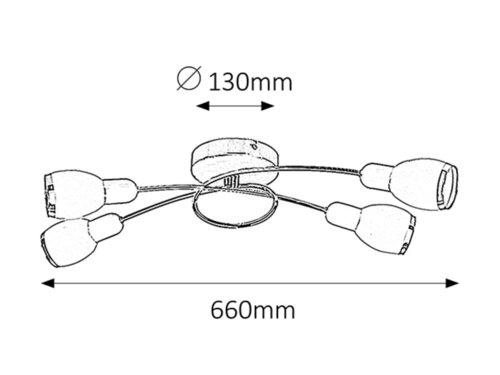 Plafoniera Elite, crom, 4xE14, IP20, Rabalux, 6063