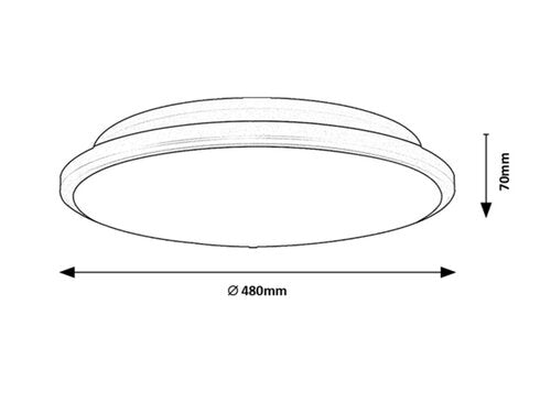 Plafoniera LED Engon, argintiu, 45W, 3300lm, 4000K, IP20, Rabalux, 71131