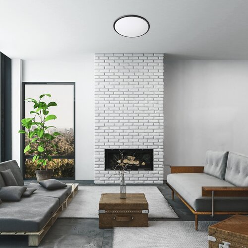 Plafoniera LED Engon, negru, 45W, 2940lm, 3000K, IP20, Rabalux, 71130