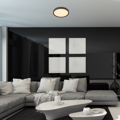 Plafoniera LED Epora, negru mat, 25W, 1120lm, 3000K, IP20, Rabalux, 71118