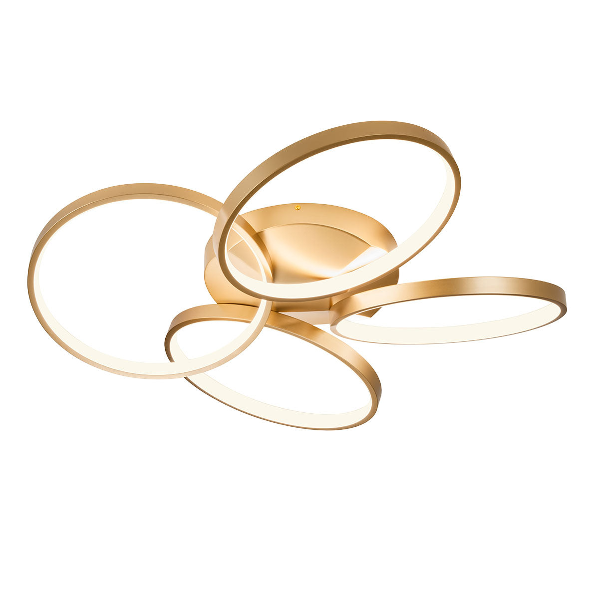 Plafoniera LED Espiral, auriu mat, 64W, 7735 lm, 3000K, IP20, Redo, 01-2682