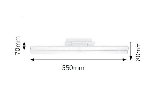 Plafoniera LED Esther, crom, 19.2W, 1600lm, 3000K, IP20, Rabalux, 2218